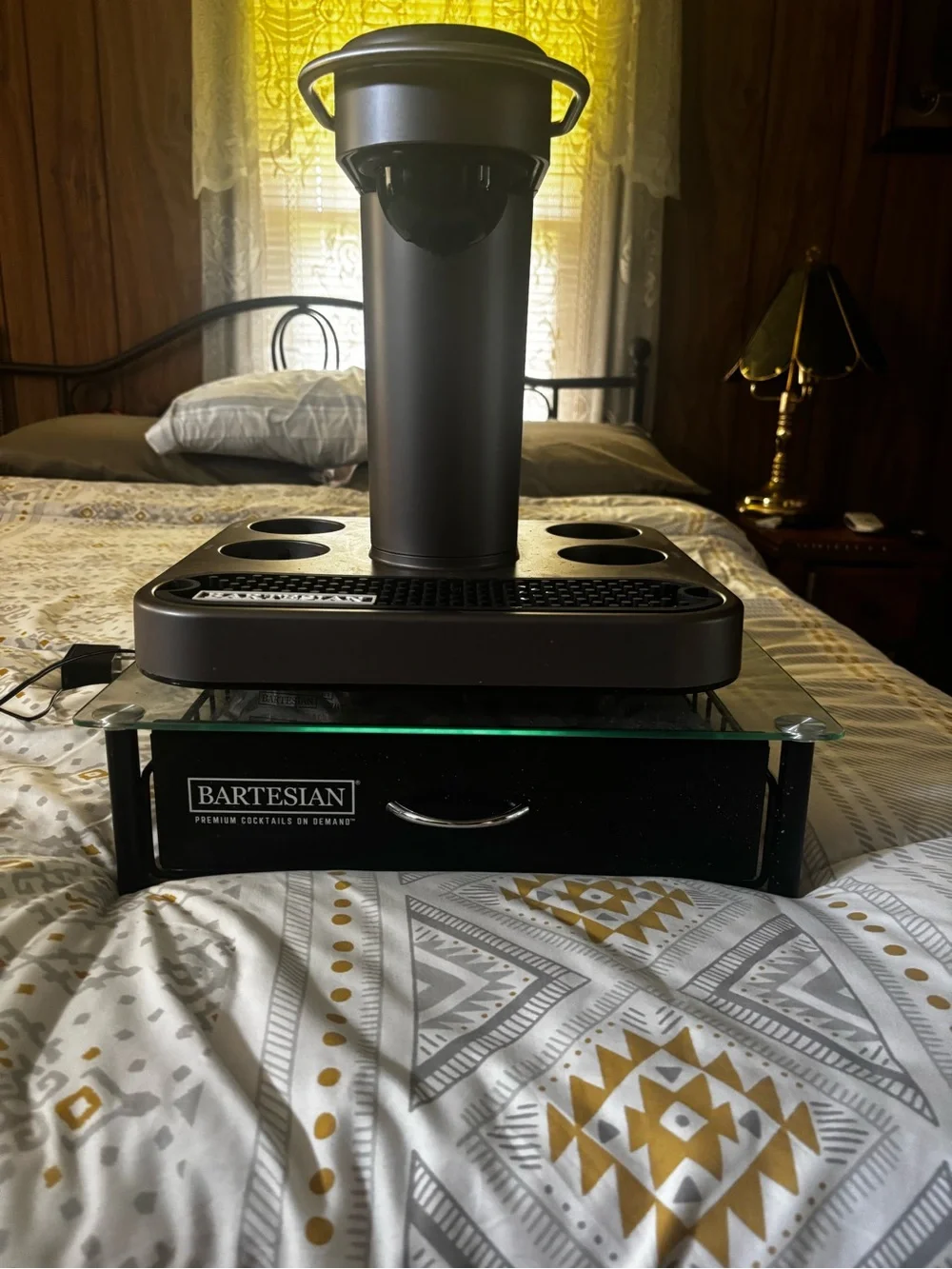 Bartesian Cocktail Machine, capsule storage drawer and pods- Metallic Brown